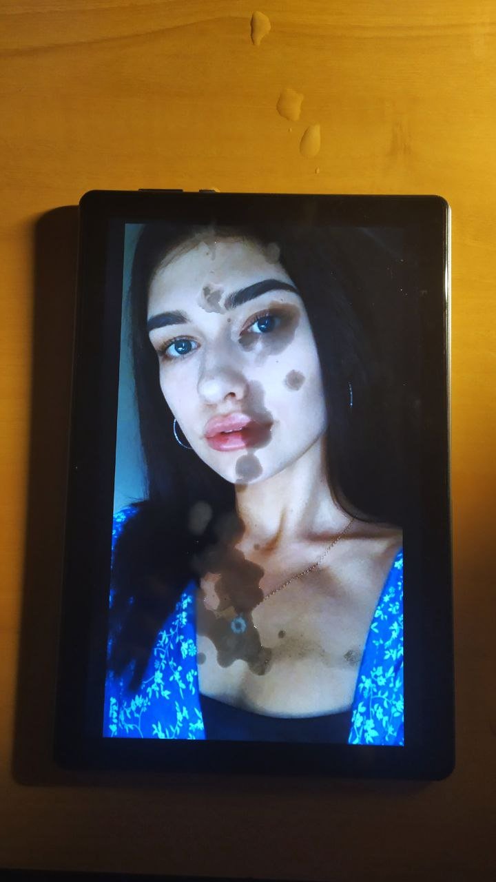 Cum Tribute Hot Brunette. Cumshot Facial (trib4trib) #PiXeTrem